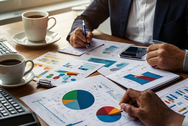 People looking at charts